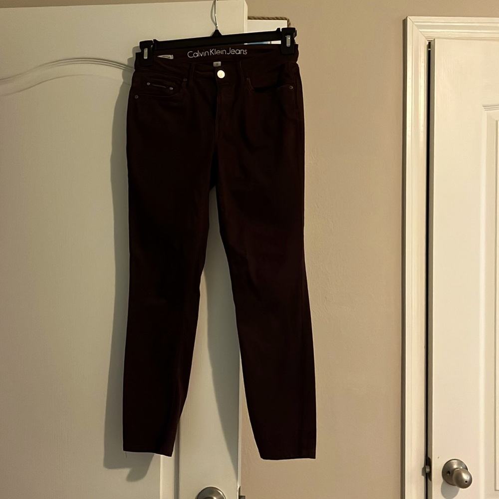 Burgundy, womens size 27, Calvin Klein, like new